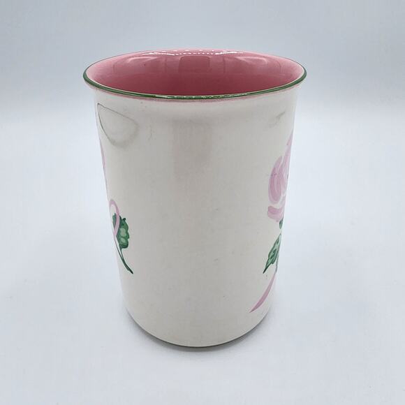 Vintage 1992 Avon Breast Cancer Crusade Pink Ribbon & Flower Ceramic Coffee Mug - Picture 4 of 7